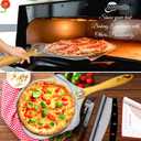 ECOMBRELLA Pizza Peel 12 inch – Metal Pizza Peel with Foldable Wooden Handle – Aluminum Pizza Paddle for Pizza Bread Dough - Free Pizza Making Accessories, Rocker Cutter & Pizza Mat