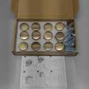 Set of 12 Sleek Champagne Bronze Cabinet Knobs with Cylindrical Stem  Modern Kitchen Drawer Handles Minimalist Dresser Hardware