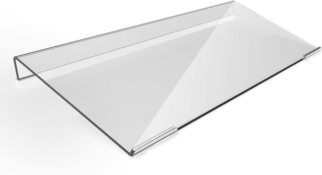 KOTEMON Acrylic Tilted Computer Keyboard Stand for Compact Keyboard, 78 Keys Keyboard, with White Silicone Strip, 11.8 Inch Width