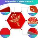 2 Pcs Portable Folding Dice Rolling Tray Set for RPG DND Table Games - PU Leather and Velvet Holder Storage Box - Dragon and Phoenix