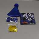 ADOGGYGO Dog Birthday Party Supplies, Multi Size Offered, Blue Dog Birthday Hat Bandana Numbers Bow Set for Large X-Large Dogs Pets (X-Large)