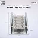 279838 Dryer Heating Element Replacement Part EXACT FITS For Whirlpool Kenmore Maytag Dryers, Replaces 279837 8565582 3398064 3403585 AP3094254 PS3343130 (1)