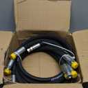 Hydraulic Hose Kit 16" 36" 42" 38" 42" Receiver 1/4'' 3/8'' Fit for Fisher Xtreme V Snowplow, Hose Assembly Replacement Part Pack of 5