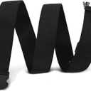 WHIPPY Mens Elastic Stretch Belt Unisex Adventure Web Belt for Women Men with Non-Metal Buckle Adjustable Belts (Fits waist size up to 43", 1-black)