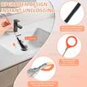 3 x 32 Inch Snake Hair Drain Clog Remover, Anti-Break Metal with Nylon Coating Drain Hair Removal Tool, Long Flexible Augers Cleaning Tools for Shower, Kitchen Bathtub, Bathroom, Toilet
