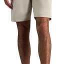 Haggar Mens Sport Travel Performance Short -  9 Inch Inseam (Beige, 34 Regular)