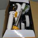 Cordless Electric Mop for Dewalt 20V Battery (NO Battery), 2 in 1 Spin Mop & Electric Floor Scrubber with LED Light & Water Spray, Electric Mops for Floor Cleaning, Hardwood,Tile (White Yellow)
