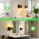2-Pack Wall Sconces for Bathroom, Matte Black Vanity Lights, Modern Wall Light Fixture with Clear Glass Shade, Farmhouse Wall-Mount Lighting Lanterns, Wall Lamps for Mirror Living Room Bedroom Hallway