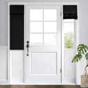 HOMEIDEAS Blackout Side Door Curtains, Front Door Curtains for Small Window, Privacy Shades for Sidelight, Thermal Insulated Window Covering, Black, 1 Panel, W12 X L40 Inch