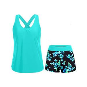 Tempt Me Women Tankini Swimsuits with Skirt - Two Piece Tummy Control Bathing Suit with Pockets Loose Fit 2026 Swimwear (L)