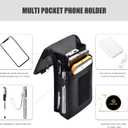 Dual Phone Holster, Large Smartphone Pouch, Belt Clip Tool Pouch, Multi-Purpose Tactical Cellphone Holder for Working, Hiking, Camping, Barbecue, Rescue (XL)