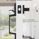 Goldenwarm Black Front Door Handle, Entry Door Handle and Reversible Handle Lever, Modern Front Door Handle Only, Matte Black Front Door Entry Handleset