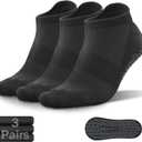 NEWZILL 3 Pairs Non Slip Yoga Socks With Grips for Women & Men, Unisex Anti Skid Socks for Pilates Barre Workouts Hospital