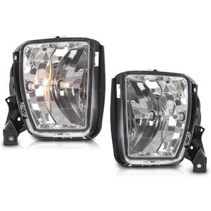 PIT66 Fog Lights, Compatible with 13-18 Dodge Ram 1500 Pickup/2019 Dodge Ram 1500 Classic, Fog Lamp Assembly Accessories Driver & Passenger Side Left/Right (Clear)