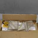 BAYKA Wall Shelves for Bedroom Decor, Floating Wall Shelf for Living Room Kitchen Storage, Mounted Rustic Wood Shelves for Kids Books, Christmas Decorations for Room(White and GoldSet of 4)