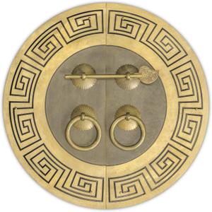Tibetan Brass Cabinet Face Plate Backplate Set  9.5", by Hardware Philosophy
