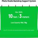 Neewer Photo Studio Backdrop Support System, 10ft/3m Wide 6.6ft/2m High Adjustable Background Stand with 4 Crossbars, 6 Backdrop Clamps, 2 Sandbags, and Carrying Bag for Portrait & Studio Photography