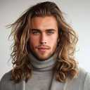 Long Wavy Brown Wigs for Men Synthetic Heat Resistant Cosplay Halloween Costume Wig, Light Brown