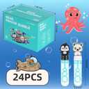 Arctic Polar Animals Party Favors Bubble Wands for Kids Captain Bear and Doctor Penguin Birthday Party Goody Bag Stuffers Winter Animals Themed Presents Giveaways 24PCS