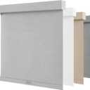 NUTRO CHILL Blackout Window Blinds Cordless, Spring System Window Shades with UV Protection Thermal Insulated Linen Fabric, Roller Blinds for Home Office(34''x72'', Light Grey)
