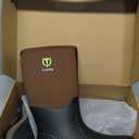 TIDEWE Rubber Work Boot for Men with Steel Toe & Shank, Waterproof Anti Slip Hunting Boot, 6mm Neoprene Hunting Boot, Durable Brown Rubber Boot for Manufacturing, Construction, Farming, Size: 13
