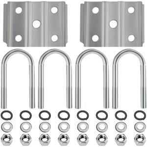 iBroPrat 2 3/8 Inch Trailer Axle U Bolt Kit for 3500lbs 2-3/8" Round Axle 1-3/4" Leaf Springs 1 Set
