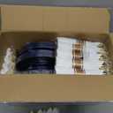 WDF Partyware 350PCS Navy Blue and Gold Plastic Plates with Rolled Napkins Include Dinner Plate 10, Dessert Plate 7, gold Cups 9 OZ, Pre Rolled Napkins for Birthday/Wedding/Party/Graduation
