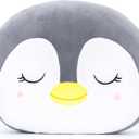 Lazada Penguin Plush Pillow Toys Pillows Soft Toy Girls Gifts for Toddler Gray 15 Inches