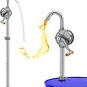 55 Gallon Drum Pump | Rotary All-Aluminum Manual Hand Transfer Pump for 5-55 Gallon Barrels - Oil, Diesel, Kerosene & Hydraulic Fluid Barrel (CYB25)