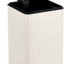 8 Gallon (30L) Step Trash Can, Stainless Steel Bathroom Garbage Can with Lid and Foot Pedal, Kitchen Garbage Bin with Removable Inner Bucket for Home Bedroom Office, Beige