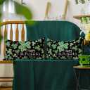 AVOIN colorlife Happy St Patricks Day Shamrock Throw Pillow Cover, 12 x 20 Inch Chalk Style Clover Cushion Case Decoration for Sofa Couch Set of 2