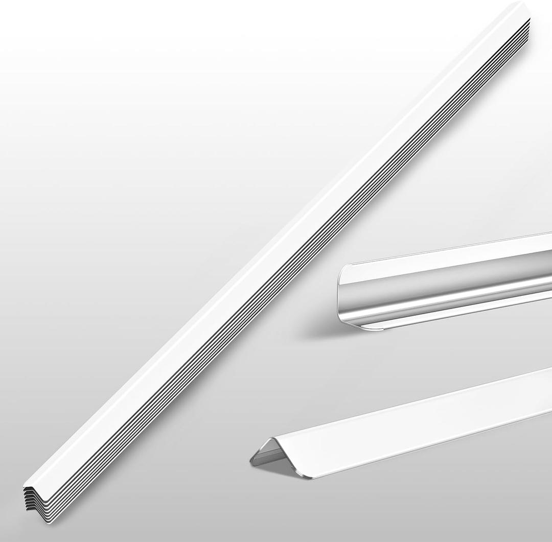 1x1x48 Inch 304 Stainless Steel Golden Wall Corner Guards (10-Pack) Heavy Duty Rounded Corner Protector, Smooth Folded Edge Design for Wall Protection Stainless Steel Slab