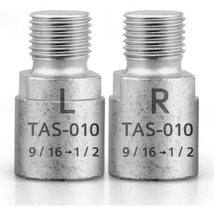 Hikenture Bike Pedal Adapter 9/16" to 1/2" Bicycle Pedals Chrome Molybdenum Steel (Pair) (Silver Solid)