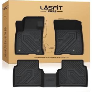 LASFIT Floor Mats for Lincoln Corsair 2020-2025 2026 (Fit Gasoline Not fit PHEV) All Weather Floor Liner for Lincoln Corsair TPE Custom Fit Car Mats Front & Rear 2 Row Mats,Black