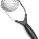 Foldable Potato Masher with Stainless Steel Plate  Compact Handheld Kitchen Tool for Mashing Potatoes, Avocados, Beans, and Baby Food  Ergonomic Non-Slip Handle  Easy to Store and Clean