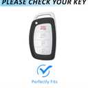 Heavy Key Fob Cover For Hyundai, Keychain, Metal Silicone Key Fob Case Compatible with Hyundai Elantra Elantra GT