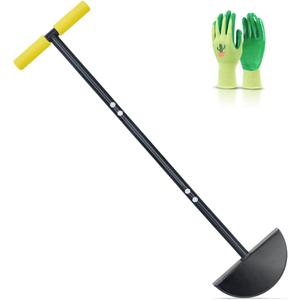 Colwelt Half Moon Edger Lawn Tool, Lawn Edgers with Soft Handle, Manual Lawn Edger for Grass, Borders Sidewalks, Driveways, Gardens, 38-Inch