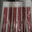 Wondise Flameless Taper Candles with Timer, 6 Pack Battery Operated LED Flickering Real Wax Red Candle for Christmas Wedding Dinner Decorations