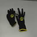 OKIAAS Work Gloves for Men, Ultra Thin and Lightweight Working Gloves with Grip, 12 Pairs Bulk Pack Construction Gloves with Polyurethane Coating, Safety Gloves for Light Duty Work (Black, Small)