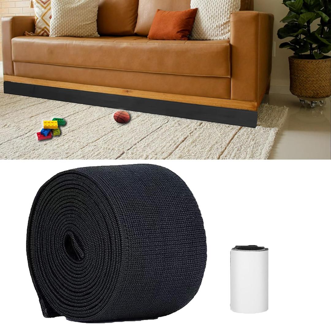 11ft Under Couch Blocker for Toys, Couch Stoppers to Prevent Sliding Under Bed Blocker, Sectional Connectors for Sofa, Under Furniture Toy Blocker fits Standard Couch and Sofa(4.8" x132")