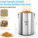 25 Lbs Large Stainless Steel Dog Food Storage Container with Lids Airtight to Keep Food Fresh, Metal Pet Food Bin Claw Handle Easy Clean & Use for Big Dog Multiple Pet, Long-Lasting Cat Food Storage