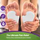 Cutecrop 20 Pcs Sesamoiditis Pads, 1/4" Thick Dancers Pads for Ball of Feet Pain Thick Adhesive Skived Felt Callus Sesamoiditis Relief Forefoot Cushion Pad Ball of Feet Pain(White,Left)