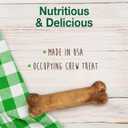 Nylabone Healthy Edibles Natural Dog Chews, Long Lasting Bones for Dogs, Bacon Flavor Dog Treats, Medium (2 Count) (EXP 08/28/28)