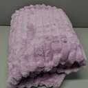 BEDELITE Fleece Throw Blanket for Couch - 300GSM Soft & Warm Fluffy Lilac Blanket, Decorative and Giftable Striped Blankets for Women, Men, 50"x60"