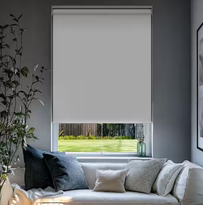 Cordless Blackout Window Roller Shade UV Protection Byssus White 50 in. W x 72 in. L 