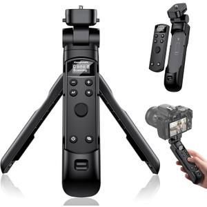 for Canon Tripod Wireless Shooting Grip with Shutter Release - Mini-Tripod with Rechargeable Remote Control for G7 X III/R50/R8/R5/R10/G5 X II/R100/M6 II/M200/M50/R50 V/6D II/V10/V1/SL2, for Vlogging