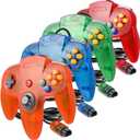 miadore 4 Pack Classic N64 Controller, Wired N64 Controllers with Upgraded Joystick for N64 Video Game System N64 Console