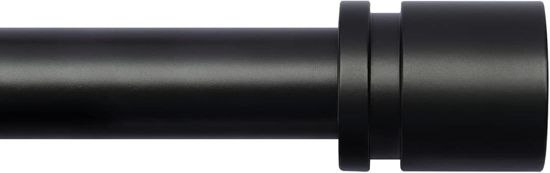 Curtain Rods for Windows 16 to 88 Inches Adjustable Length 1 Inch Diameter Window Curtain Rod with Aluminium Finials, Black Curtain Rods for Windows 16 to 88 Inches Adjustable Length 1 Inch Diameter Window Curtain Rod with Aluminium Finials, Black