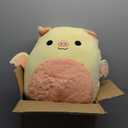 Squishmallows Original 16-Inch Meghan Cream Fruit Bat with Fuzzy Peach Belly - Official Jazwares Large Plush