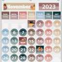 Monthly Calendar Pocket Chart for Classroom, Printed Days of The Week with Cards, Learning for Home or Kindergarten, Teacher Must Have Supplies That Fits Any School Décor (Spanish White)